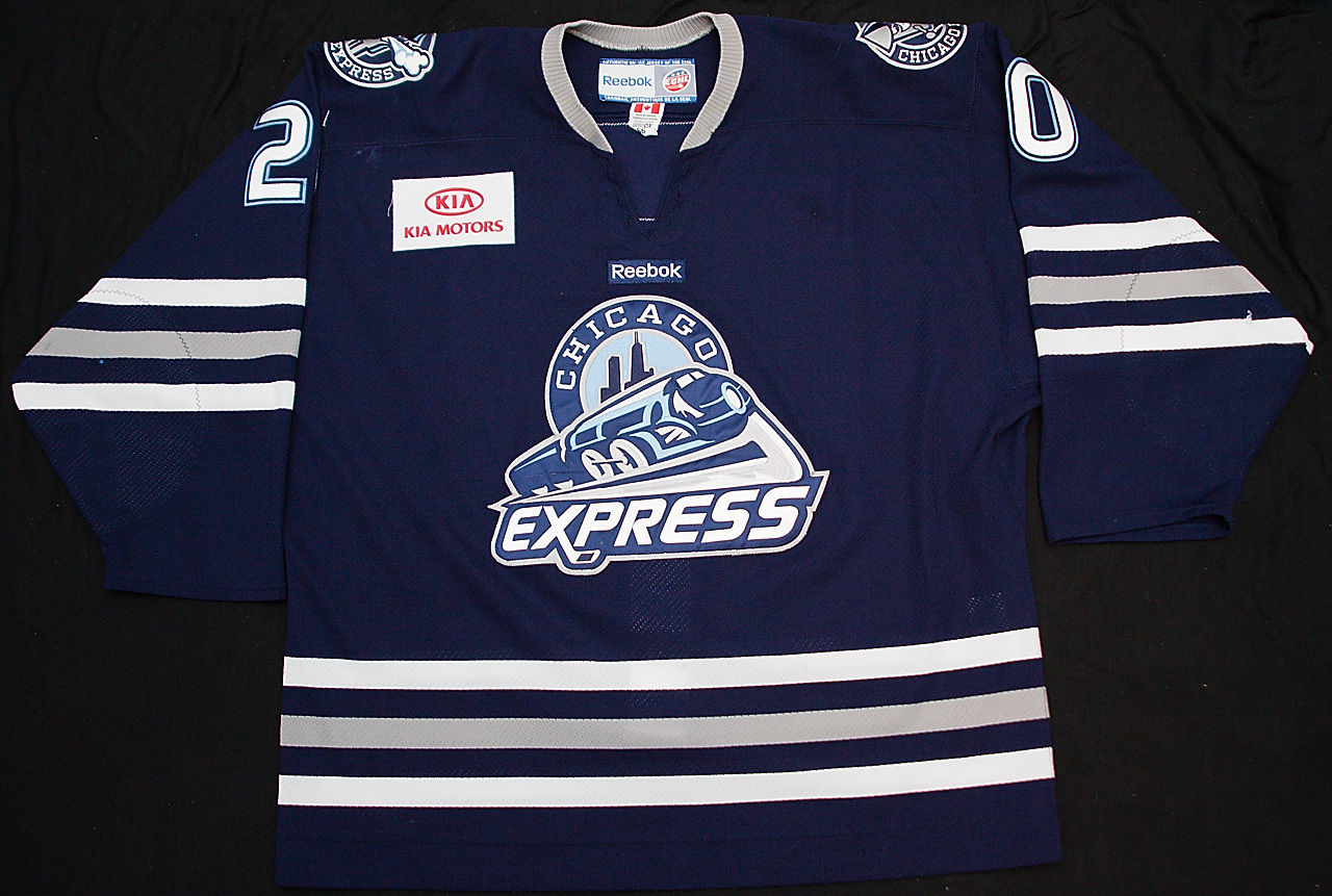 ECHL Chicago Express Game-worn Jersey DANICK PAQUETTE Enforcer