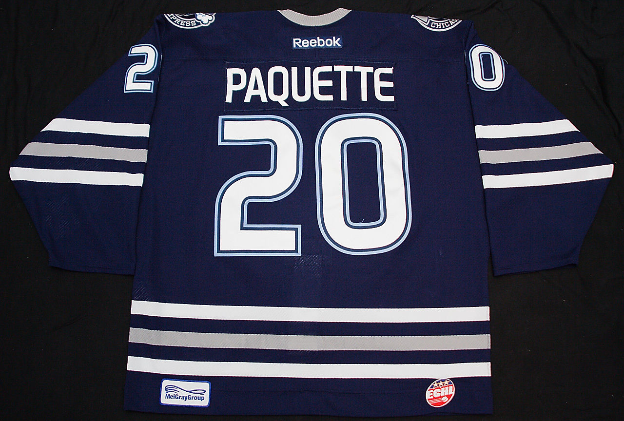 ECHL Chicago Express Game-worn Jersey DANICK PAQUETTE Enforcer