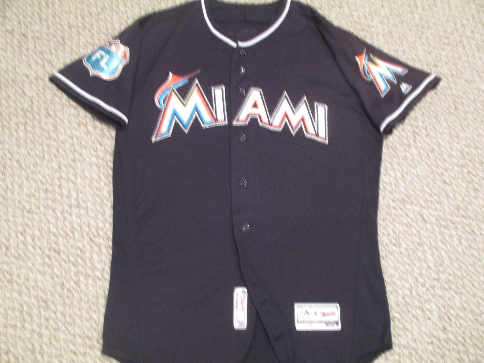 Spring Training Yefres Perez size 46 #77 2016 Miami Marlins game used jersey