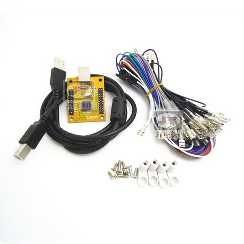 Arcade DIY parts for 2 players with joysticks, PC PS3 USB Encoder and LED button