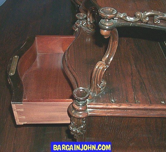 Antique Victorian Rosewood Rococo Style Desk