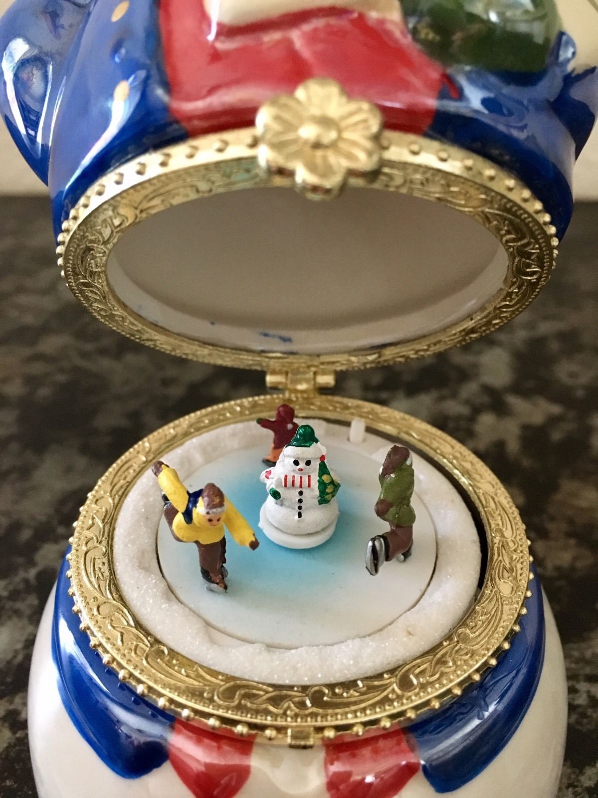 NEW Mr. Christmas Musical Box/ Tree Ornament From Gumps, Ceramic, Animated, NWB