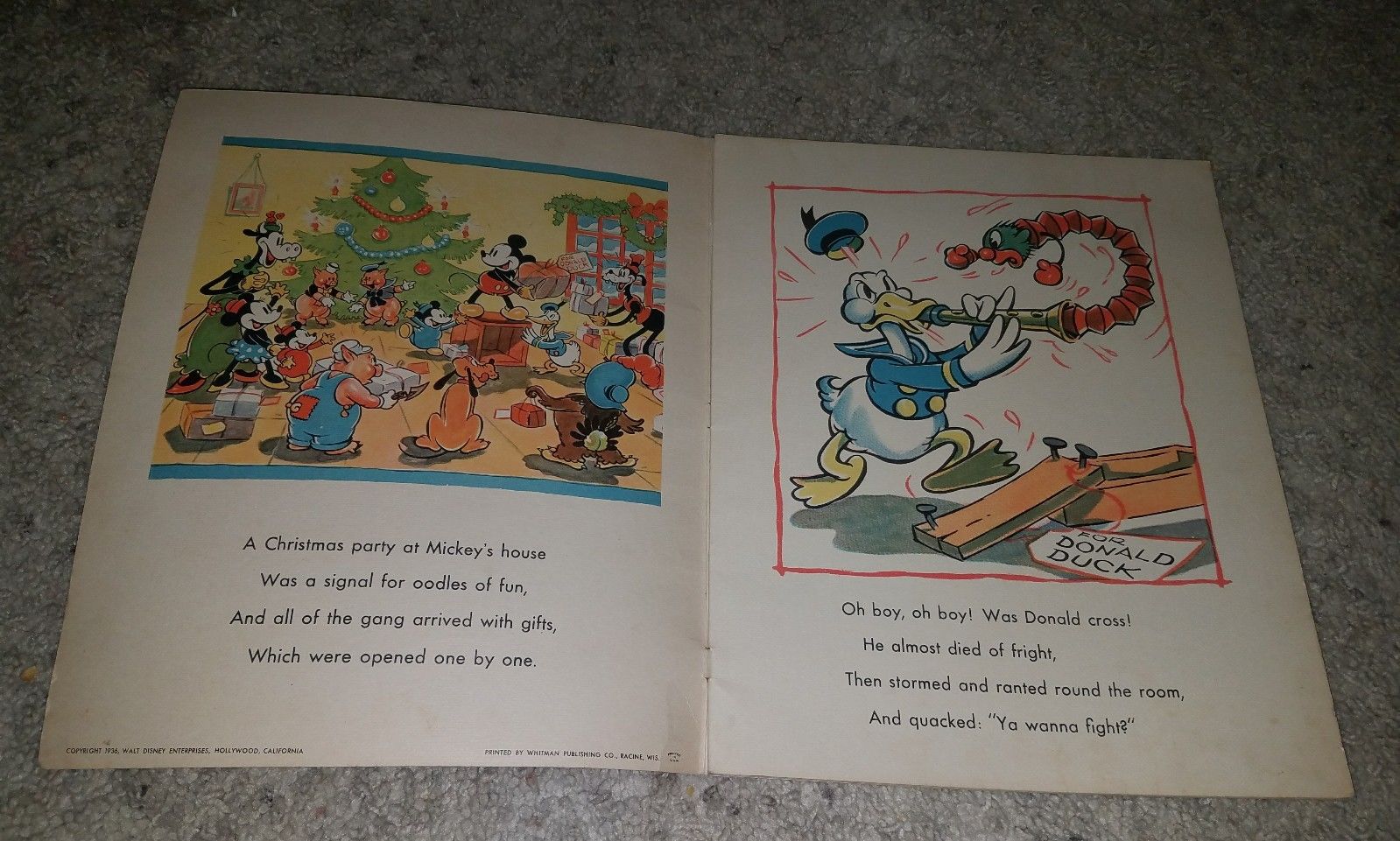 Mickey Mouse and His Friends (1936) #904 Linen-Like Walt Disney USA book Vintage