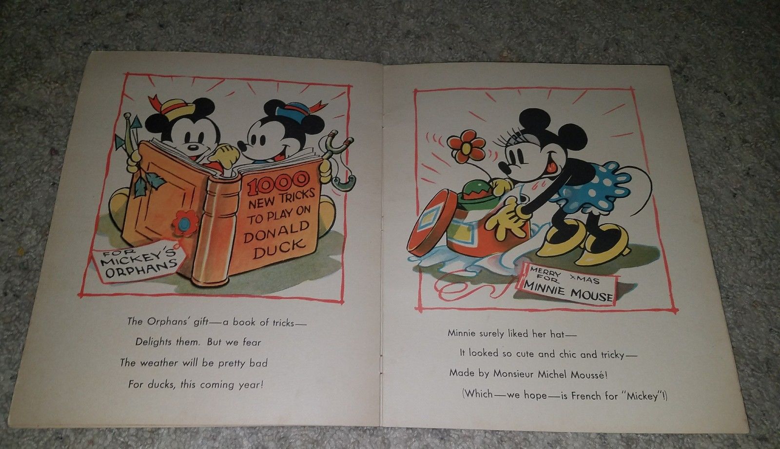 Mickey Mouse and His Friends (1936) #904 Linen-Like Walt Disney USA book Vintage