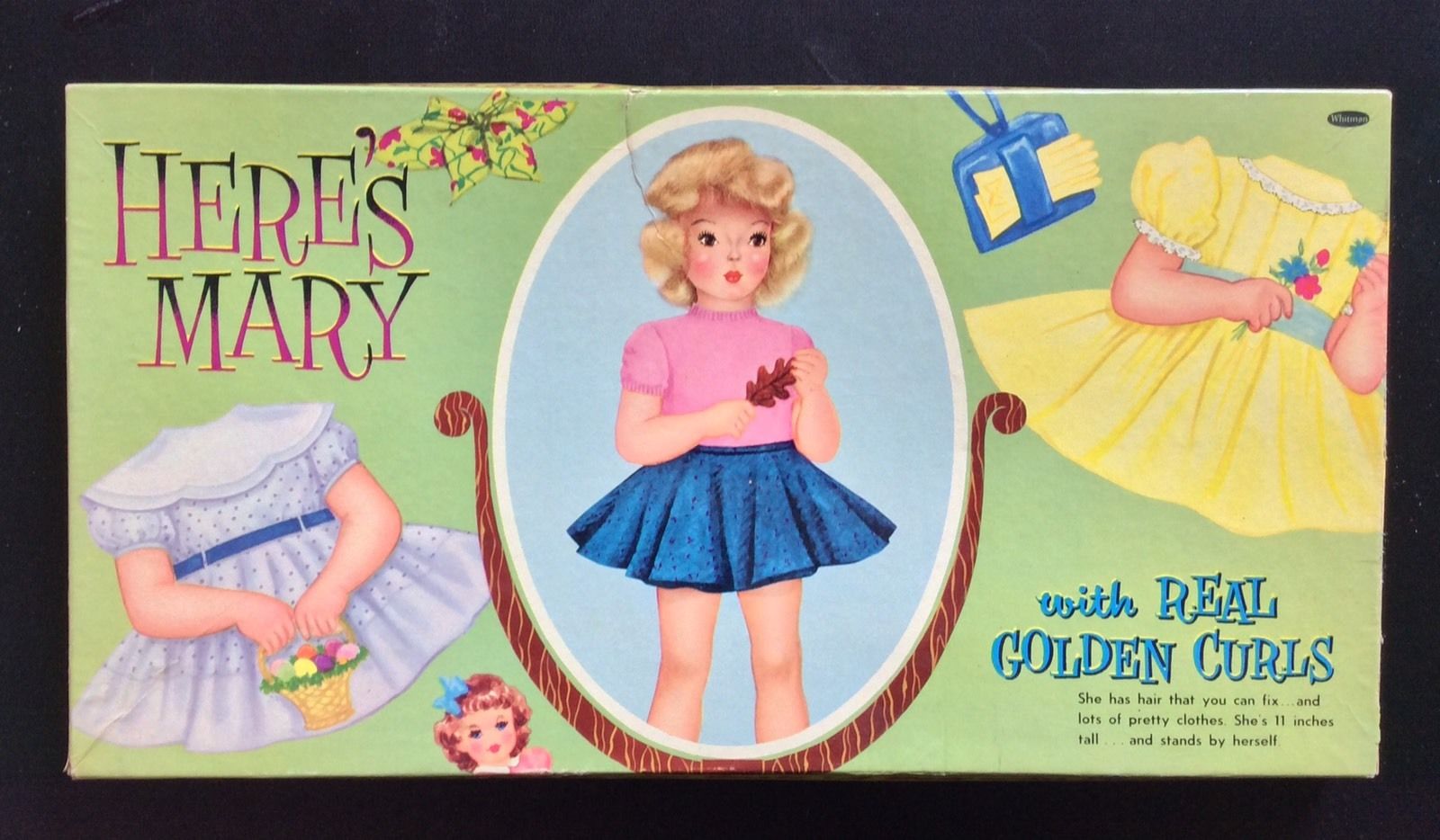 Original Here's Mary with Real Golden Curls Box Set Paper Dolls, 1956