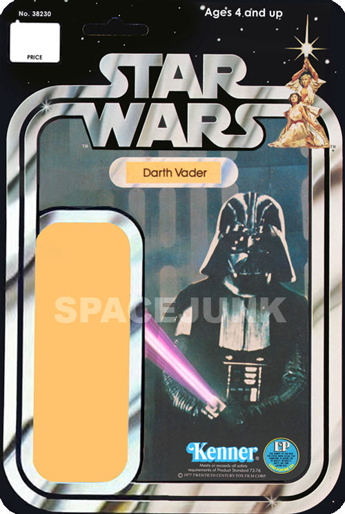 STAR WARS Darth Vader (1977) Reproduction Kenner Cardback