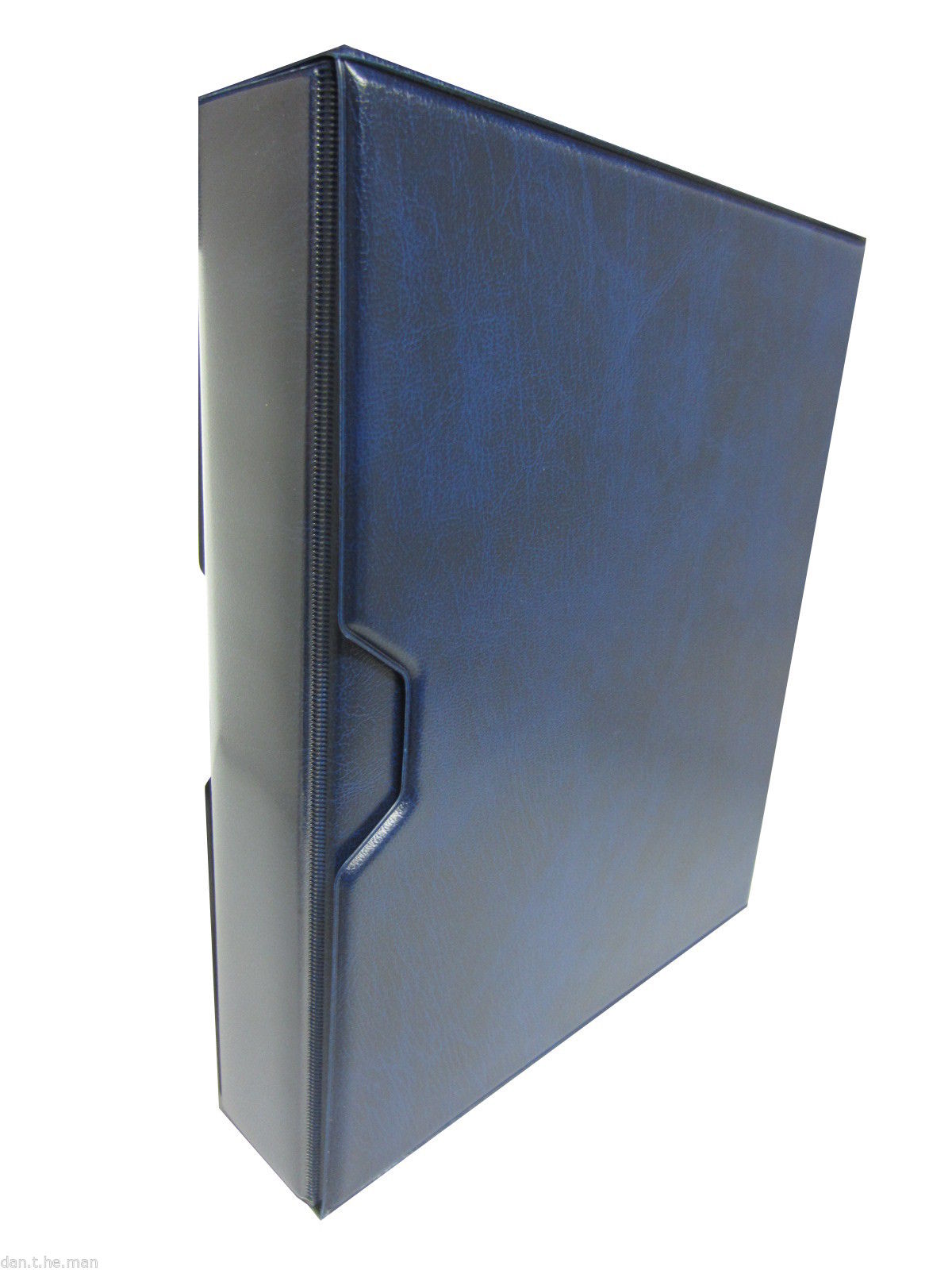 BLUE BRITANNIA STAMP ALBUM / BINDER & SLIPCASE - 4 'D' RING - SPINE POCKET