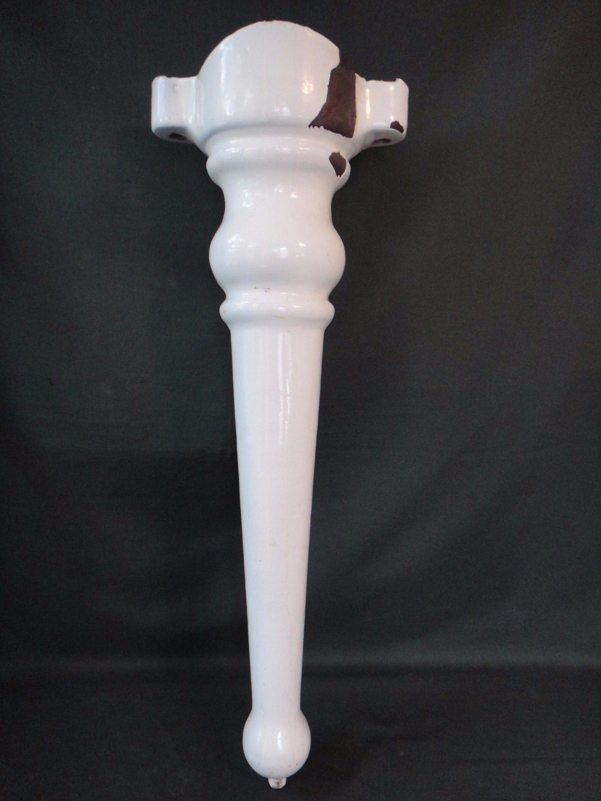 Antique Cast Iron Porcelain Peg Leg for Sink