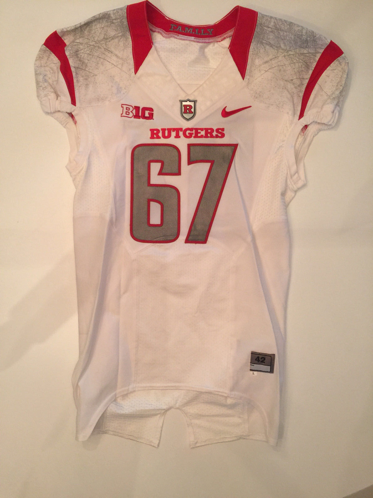 Nike Rutgers Football Game Worn Jersey 2015 BIG 10