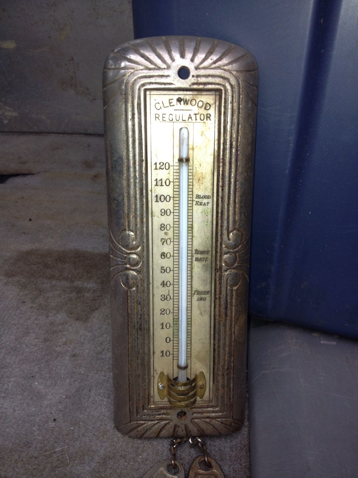 1920's Glenwood Wood Stove Regulator Thermometer