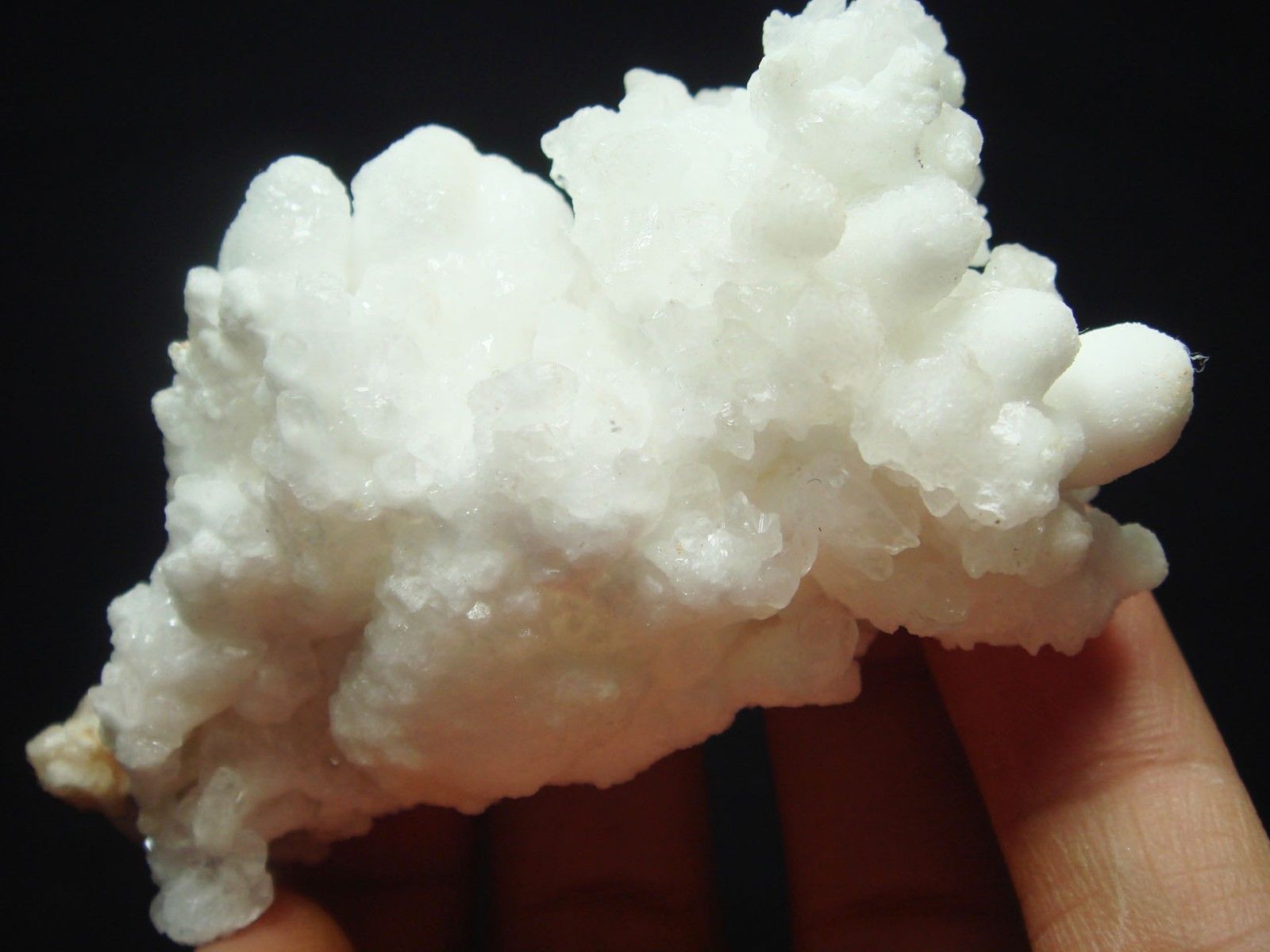 60g Clear Snow White HYDROZINCITE And Calacite Crystal Cluster Mineral Specimen