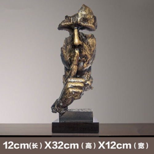 13.7 inches Face Sculpture Statue Abstract Modern Art Deco & free shipping