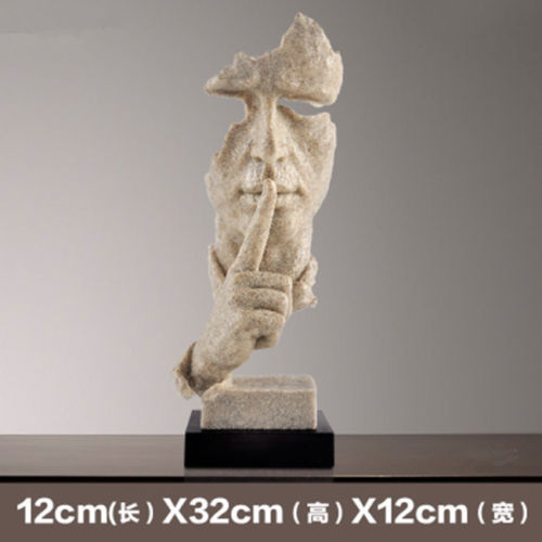 13.7 inches Face Sculpture Statue Abstract Modern Art Deco & free shipping