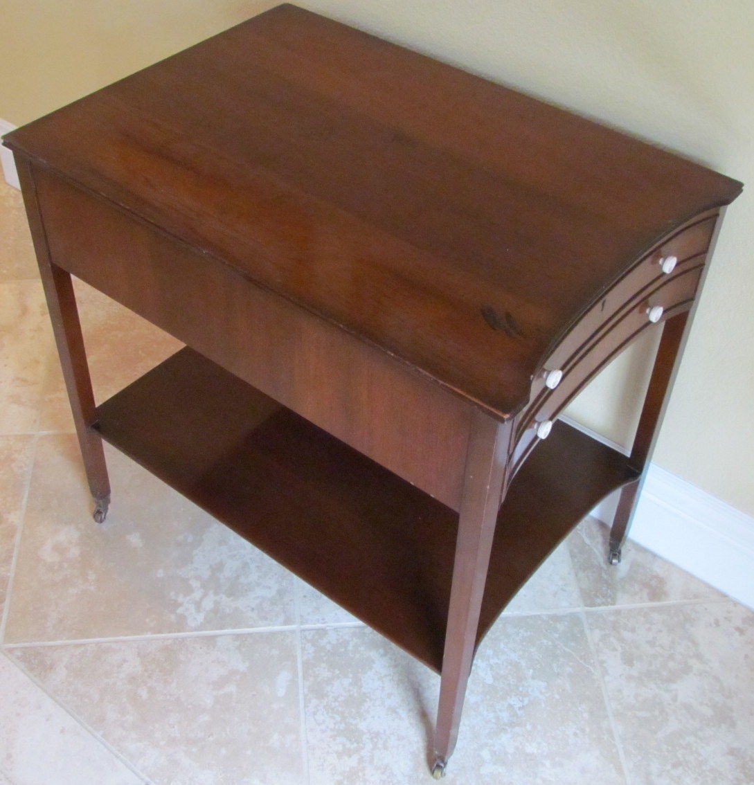 Kittinger of Buffalo Federal Style Drawer Side Table Mahogany Wood