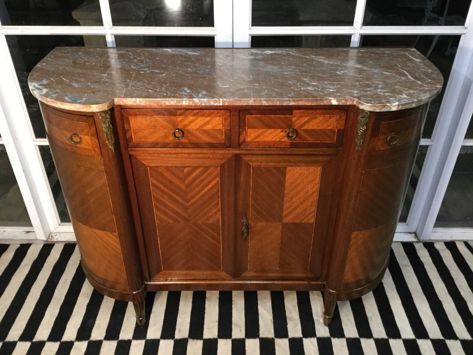 Gorgeous French Vintage Louis XV Cabinet-Marble-Can Deliver