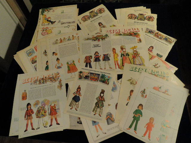 Vintage Lot Betsy McCall Paper Dolls From McCalls Magazine Dated 1958-1980 A42f