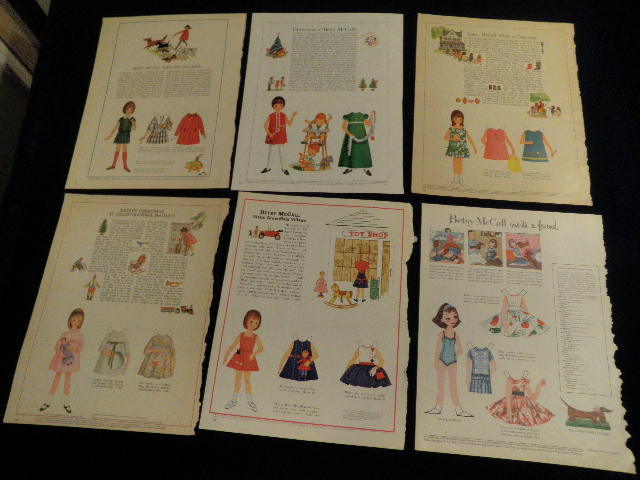 Vintage Lot Betsy McCall Paper Dolls From McCalls Magazine Dated 1958-1980 A42f