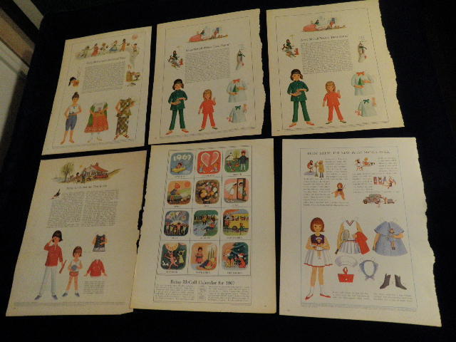 Vintage Lot Betsy McCall Paper Dolls From McCalls Magazine Dated 1958-1980 A42f