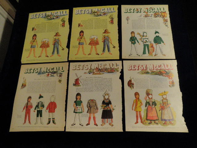 Vintage Lot Betsy McCall Paper Dolls From McCalls Magazine Dated 1958-1980 A42f