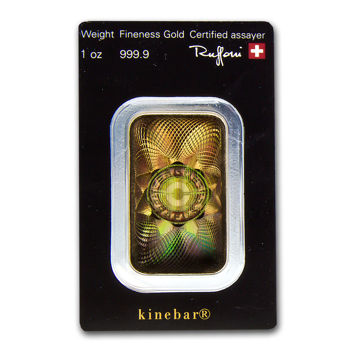 1 oz Gold Bar - Argor-Heraeus KineBar Design (In Assay) - SKU #67496