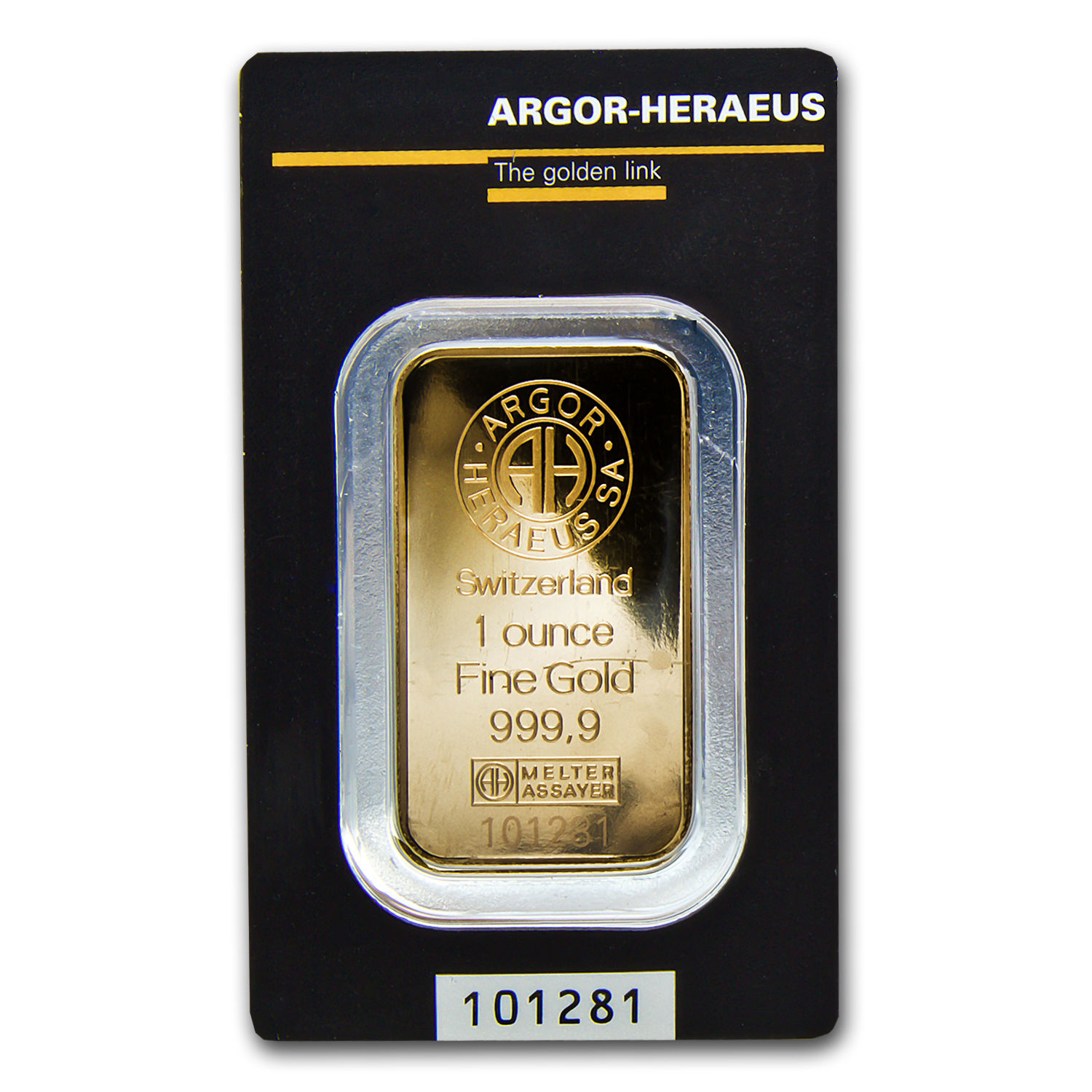 1 oz Gold Bar - Argor-Heraeus KineBar Design (In Assay) - SKU #67496