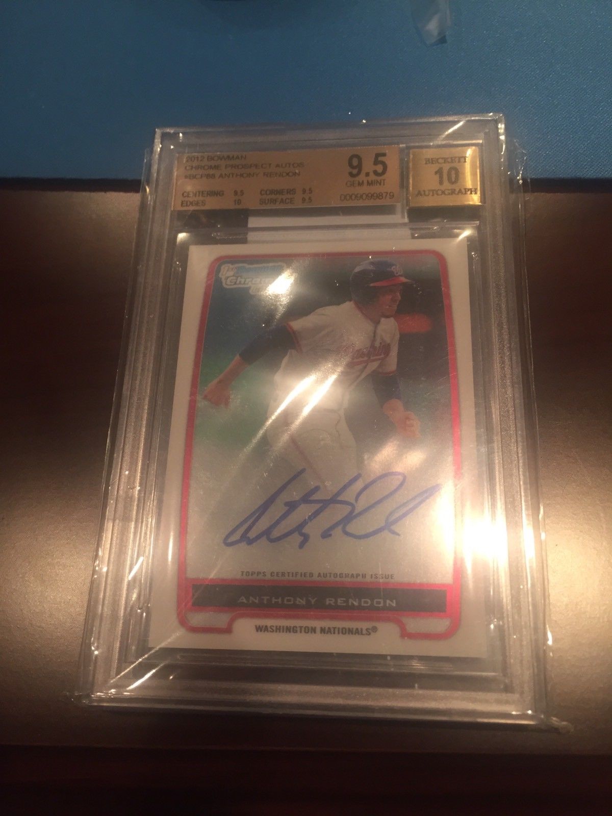 2012 Anthony Rendon Bowman Chrome Autograph AUTO - BGS 9.5/10 - GEM MINT !