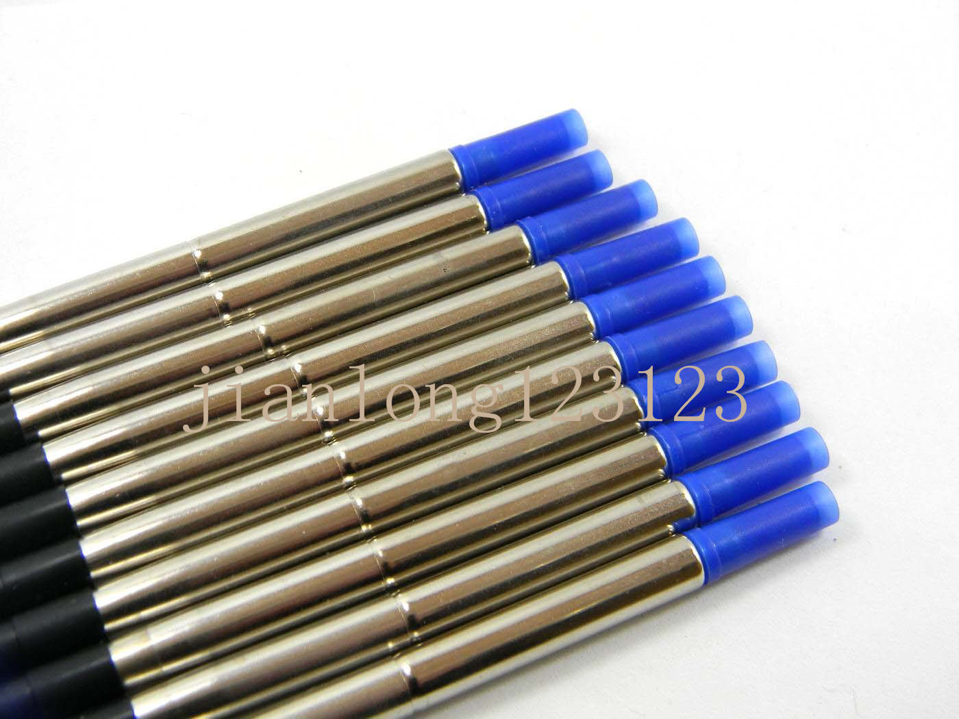 10pcs BLUE Parker style RollerBall Pen Refills 0.5mm Nib