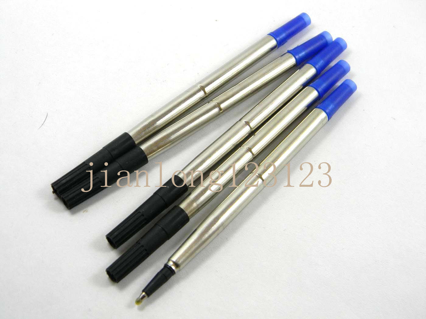 10pcs BLUE Parker style RollerBall Pen Refills 0.5mm Nib