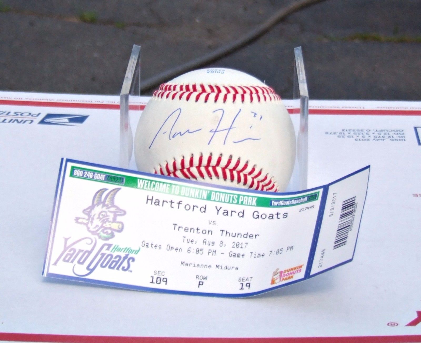 AARON HICKS SIGNED AUTOGRAPHED OML BASEBALL AUTO AUTOGRAPH New York Yankees