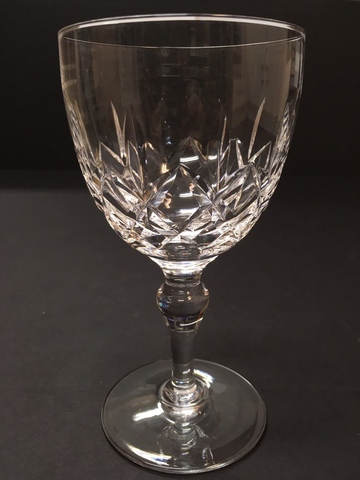 Beautiful Set of 8 Stuart Regent Large Water Goblet Wine Glasses Crystal Glass E