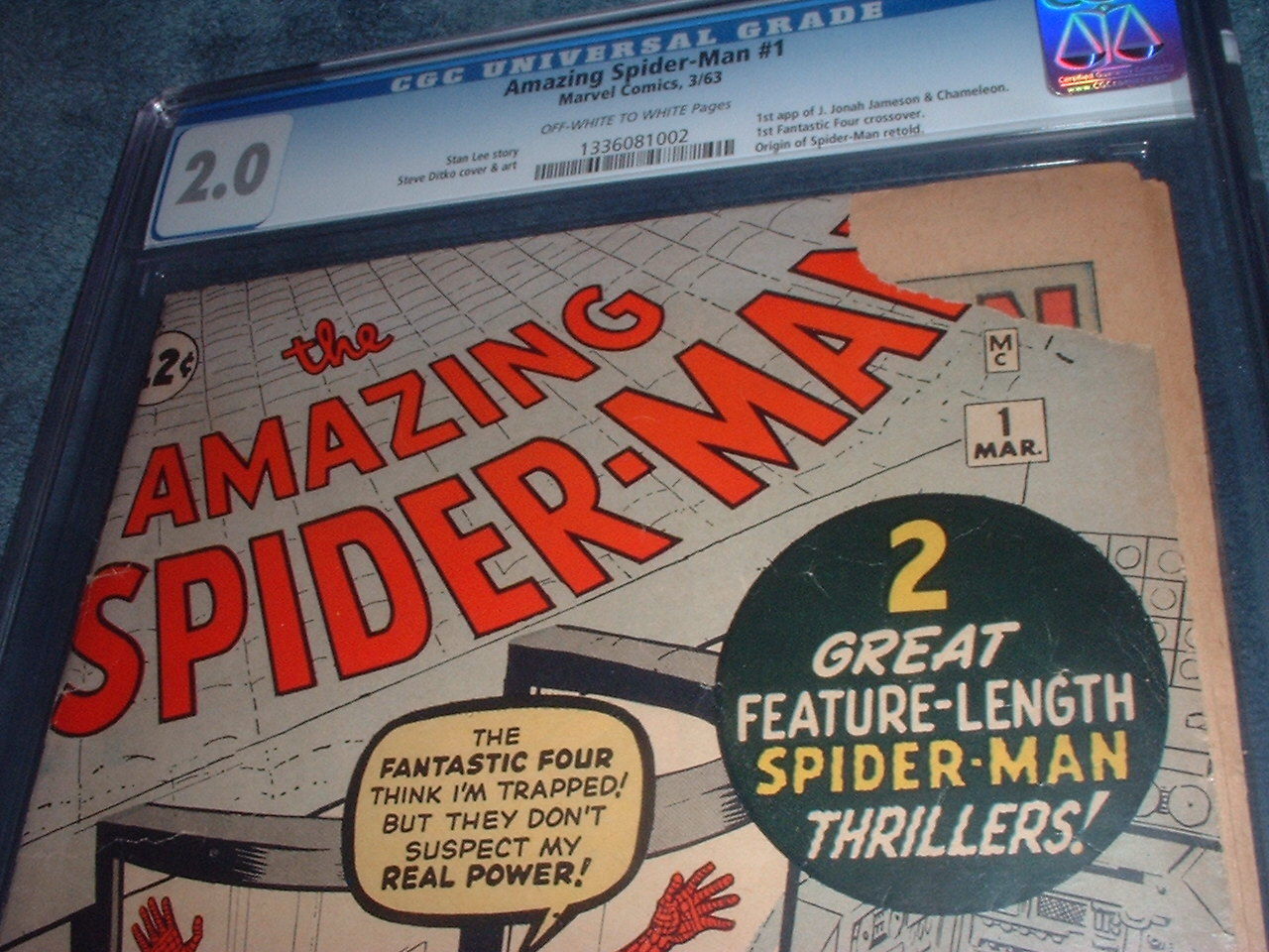 AMAZING SPIDER-MAN #1 / MARCH, 1963 / CGC 2.0 / MOVIE COMING THIS WEEK /  KEY !!