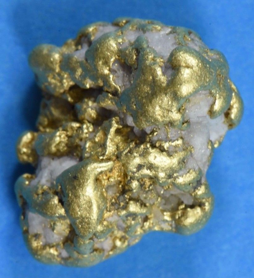 QN-36   "Alaskan BC Gold Nuggets with Quartz"  - Genuine - 7.60 Grams