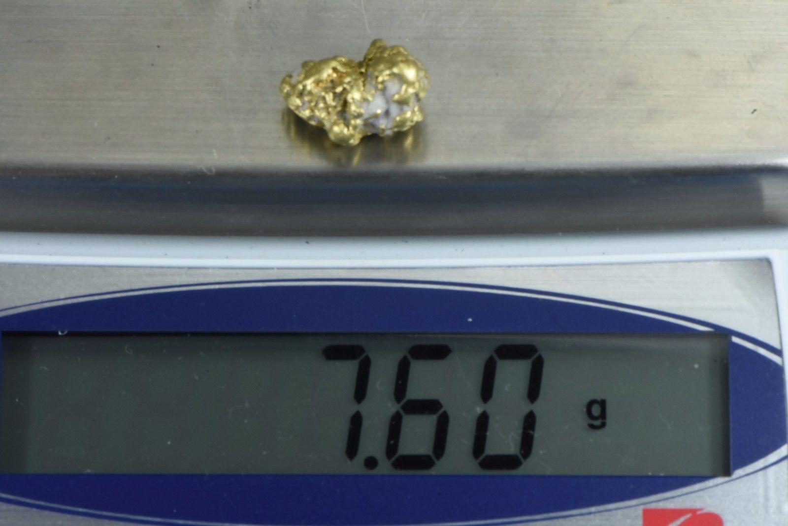 QN-36   "Alaskan BC Gold Nuggets with Quartz"  - Genuine - 7.60 Grams