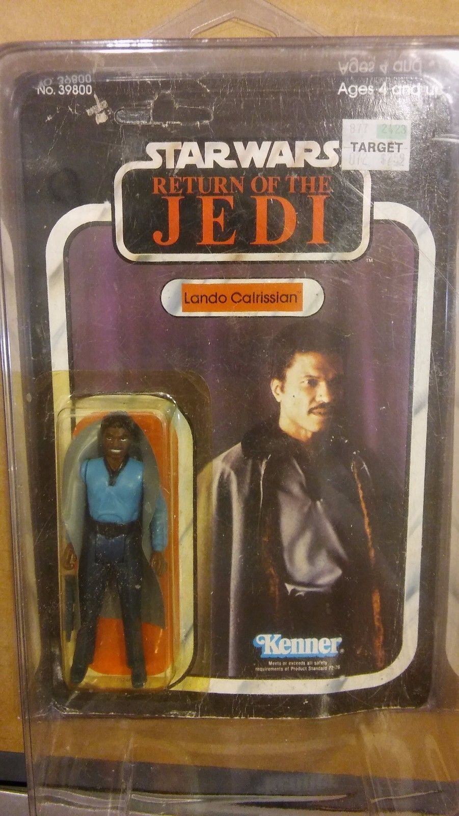 STAR WARS RETURN OF THE JEDI LANDO CARLRISSIAN UNPUNCHED VINTAGE MOC 65 BACK