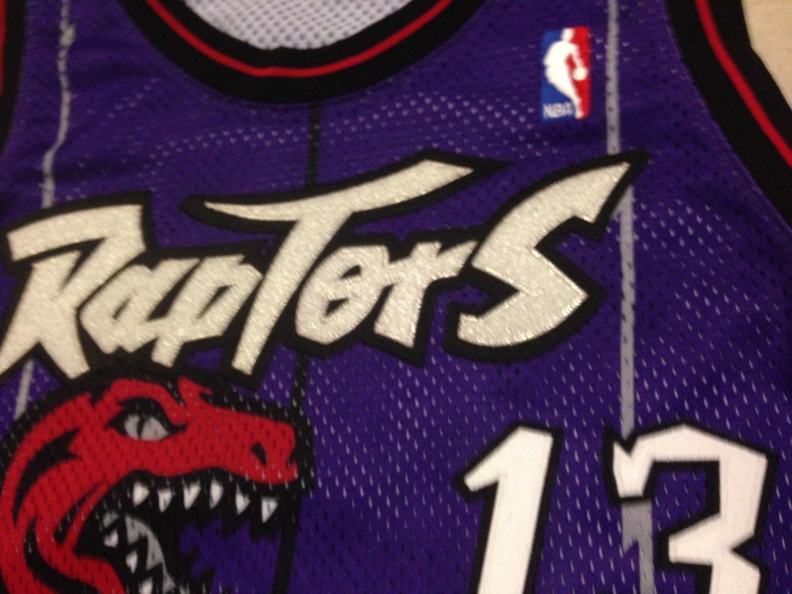 1997-1998 GAME WORN TORONTO RAPTORS DOUG CHRISTIE JERSEY 48+2