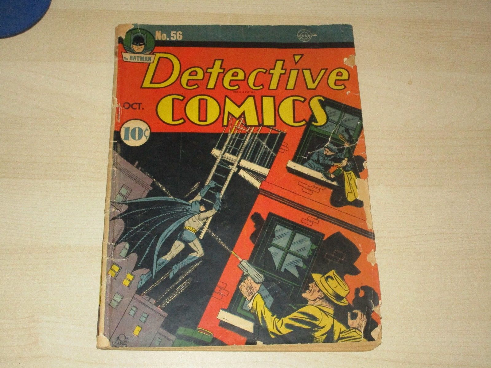 1941 DETECTIVE COMICS #56 RARE COMPLETE GOLDEN AGE EARLY BATMAN ROBIN GREAT BOOK