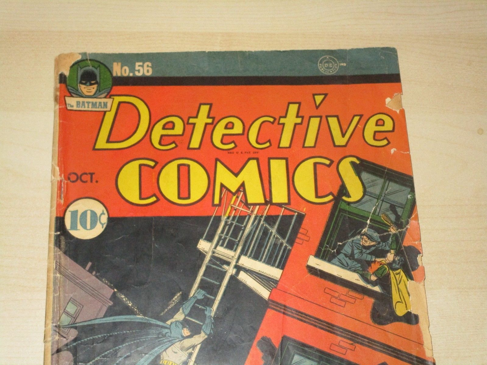 1941 DETECTIVE COMICS #56 RARE COMPLETE GOLDEN AGE EARLY BATMAN ROBIN GREAT BOOK