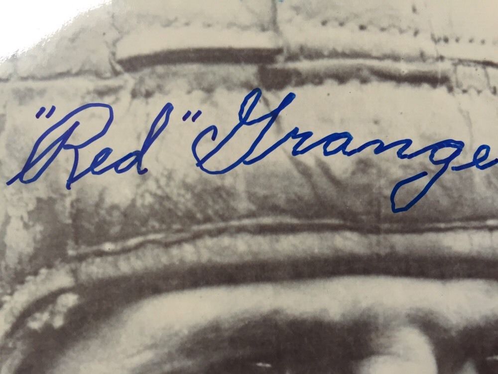 Red Grange Signed 8X10 Photo Hof Psa Dna Coa Mint Auto