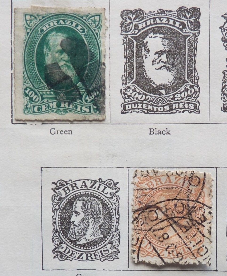 Brazil Stamps - Selection of 18 x Pre-1900 Early Issues.