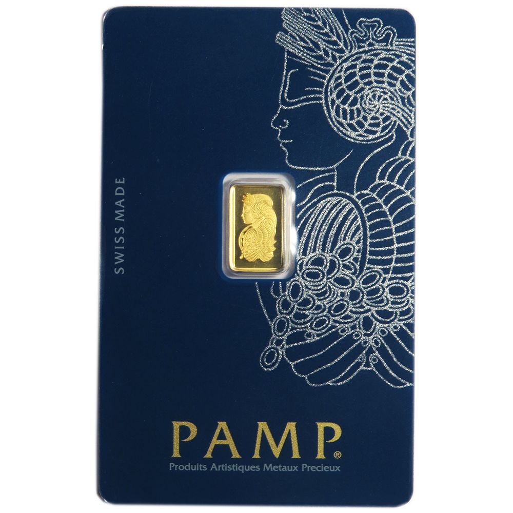 1 Gram Pamp Suisse .9999 Fine Gold Bar Fortuna Veriscan