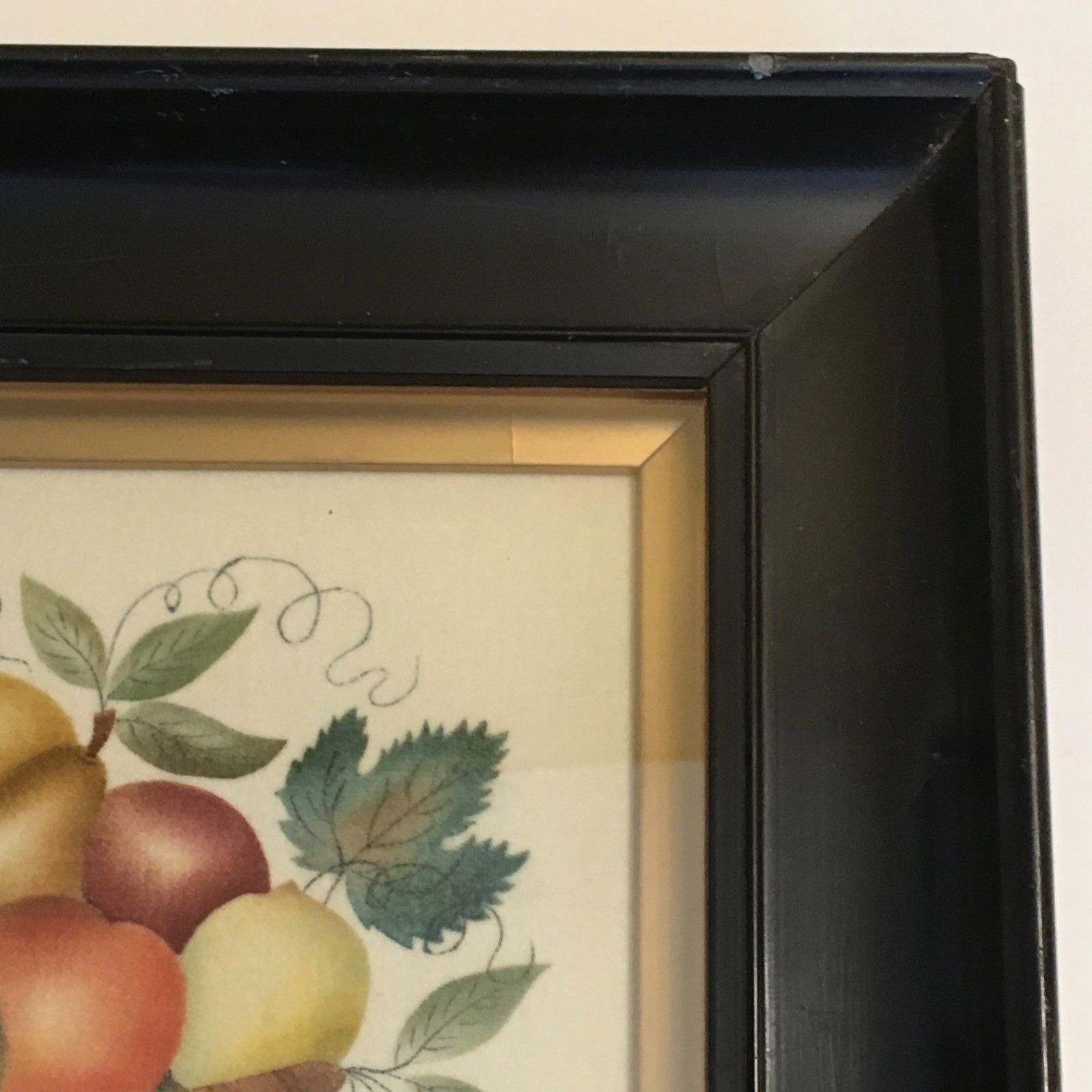 Original Theorem Fruit Painting w/ Vintage1800's Lacquered Frame Great condition