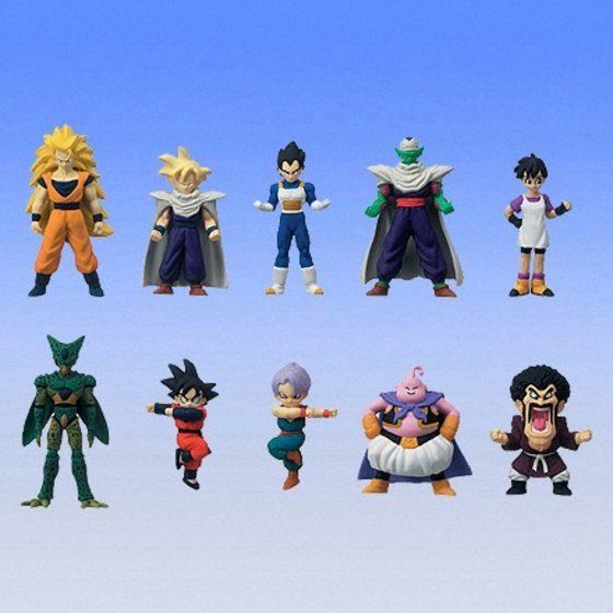 Bandai Dragonball Z Full Color R Gashapon Figure Part 1 Set of 10 Dragon Ball DB