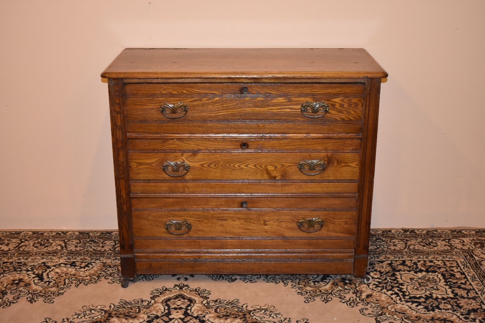 Antique Oak Bedroom Dresser or Chest of Drawers