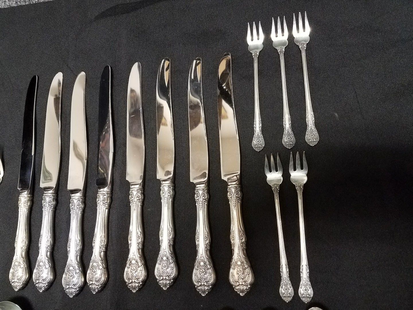 GORHAM 62 pc. STERLING SILVER Flatware Set ( S Mono on back)