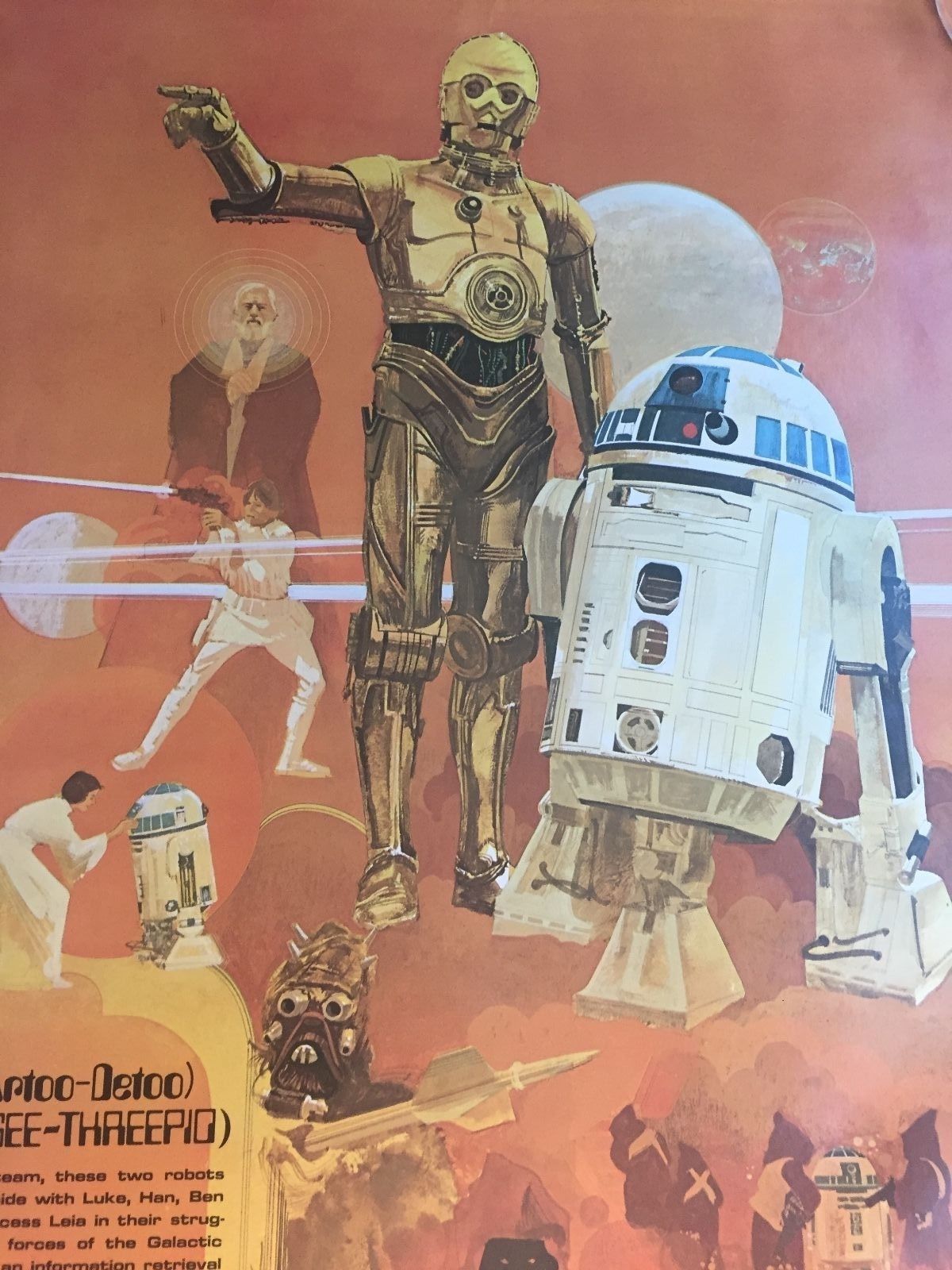 Original Vintage 1977 Star Wars Coca Cola R2-D2 & C-3PO #3 of 4 Movie Poster