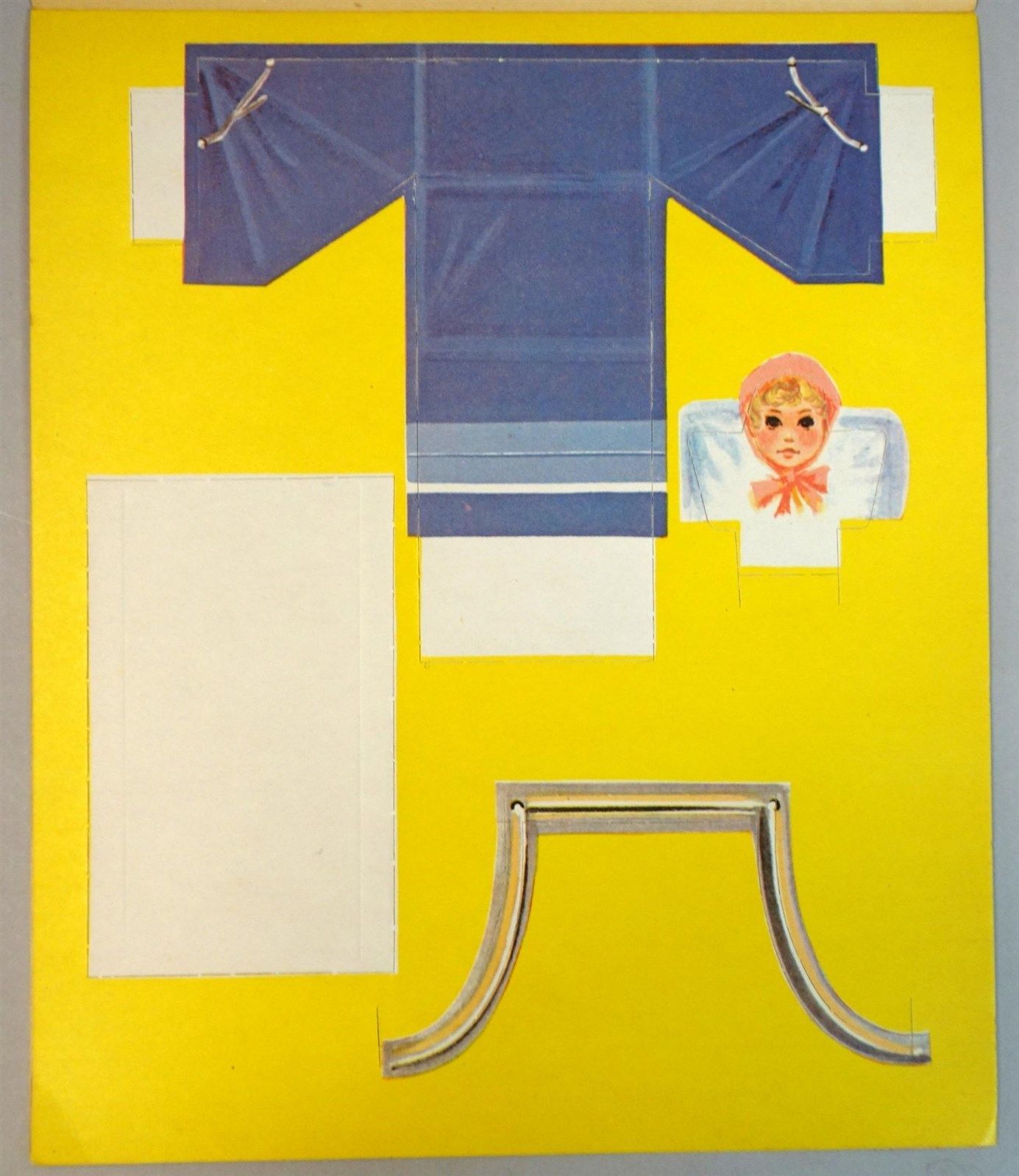 Uncut A Super Model Book Dolls Pram to Assemble with Story in Book 1969