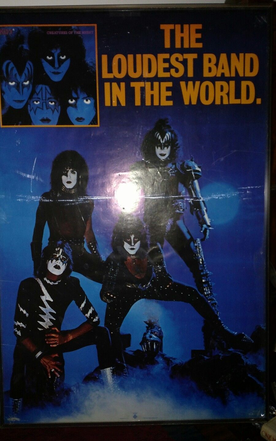 KISS "Loudest Band in the World" Rare Promo Poster & FREE sew on patch