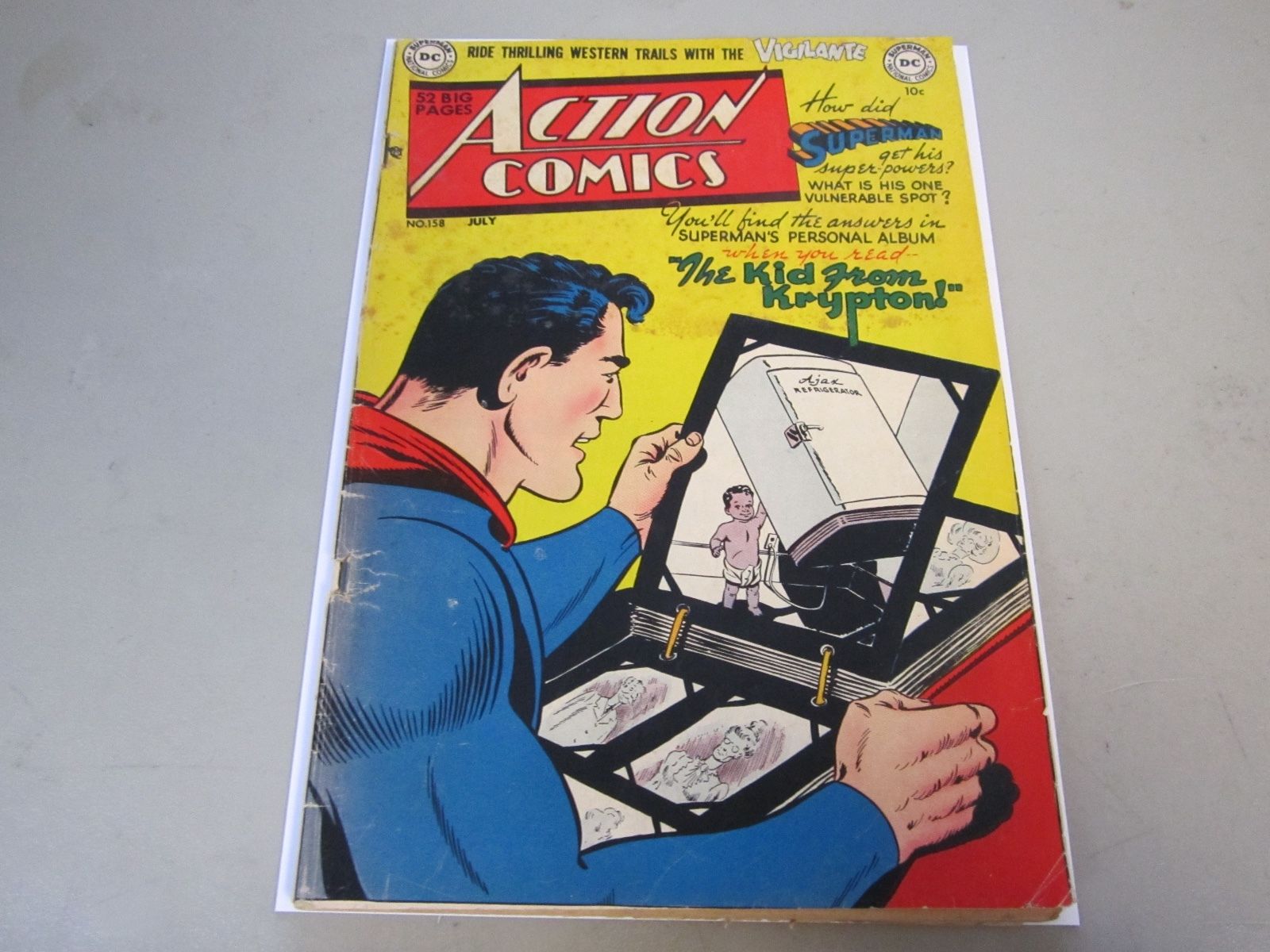 Action Comics #158 COMIC BOOK 1951  Origin of Superman Retold  KEY