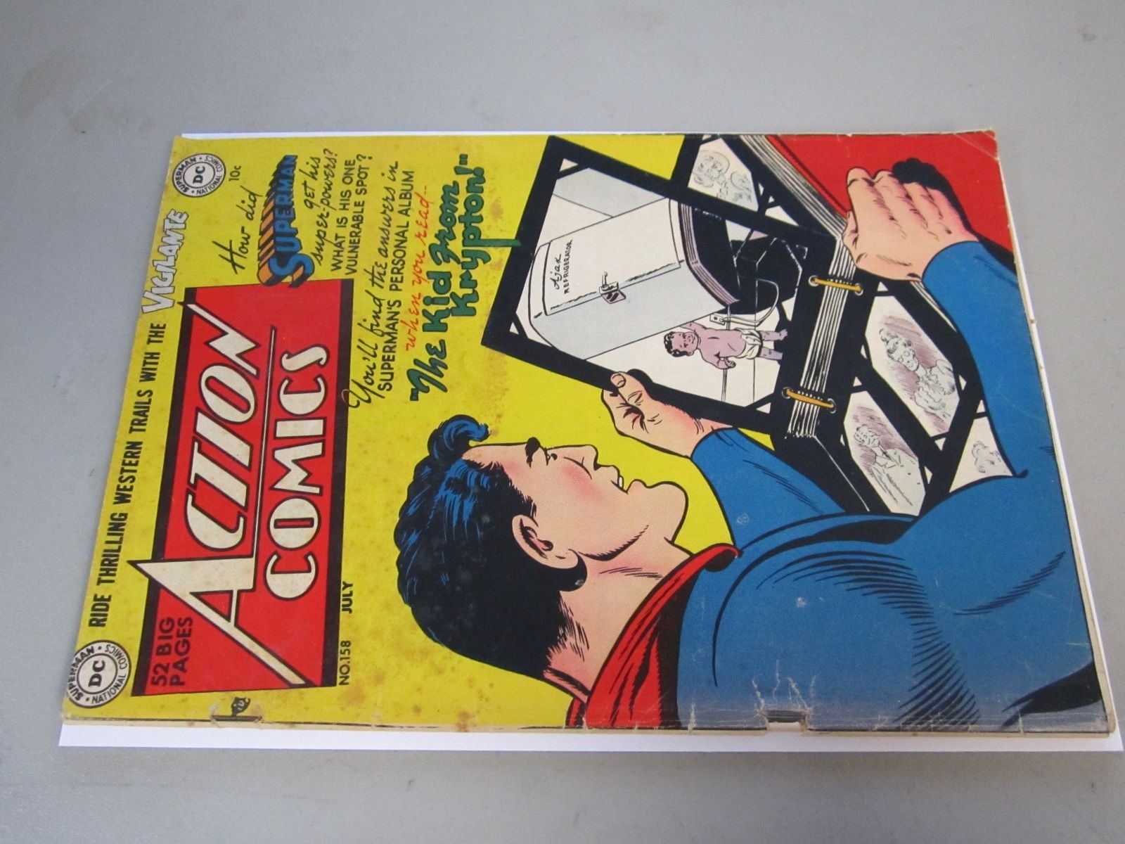 Action Comics #158 COMIC BOOK 1951  Origin of Superman Retold  KEY