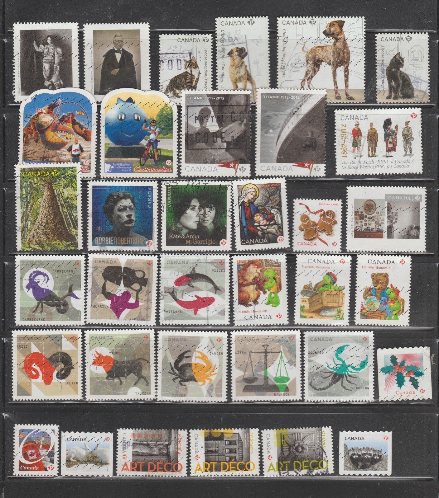 Canada 2010-2014 Collection 88 Different Used Stamps